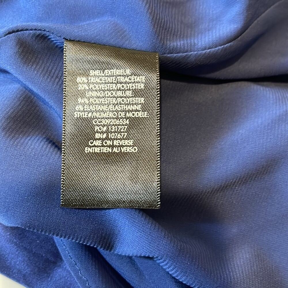 ALICE + OLIVIA Montana Azure Blue Strappy Tie Back Satin Maxi Dress Size 10 - Picture 9 of 9
